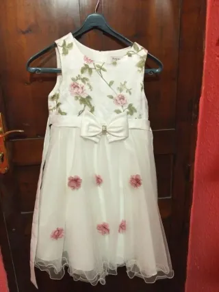 Vestido de ceremonia blanco niña