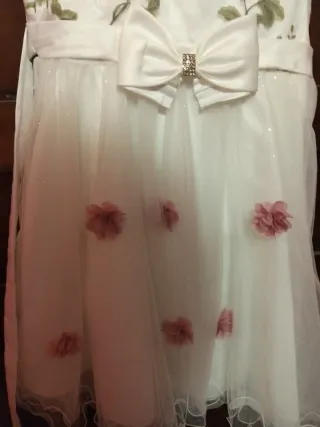 Vestido de ceremonia blanco niña