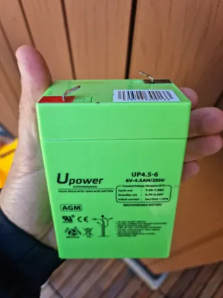Batería UPower 6V 4.5AH