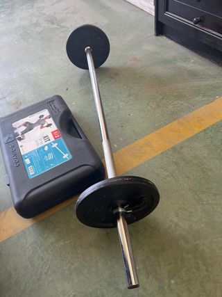 Kit Barra Pesas 30kg Domios y 2 Mancuernas