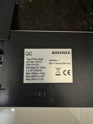 Báscula Soehnle de vidrio