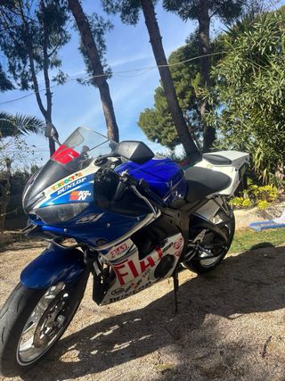 Yamaha R6 Azul y Blanca