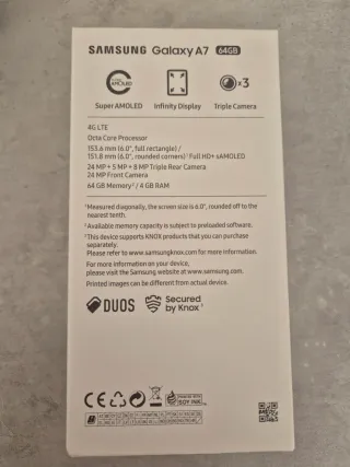 Samsung Galaxy A7 2018 Negro