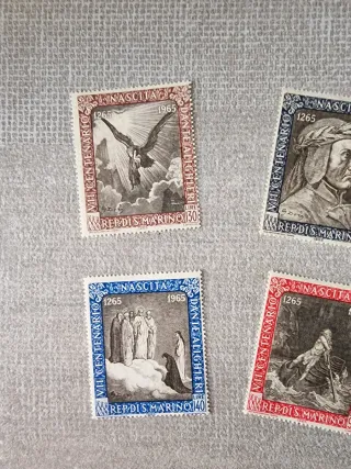 Serie francobolli San Marino 1965 Dante