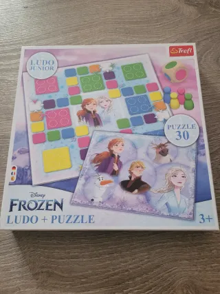 Juego Ludo + Puzzle Frozen Junior
