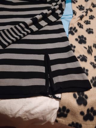 Jersey rayas manga larga con cremalleras. 38/40