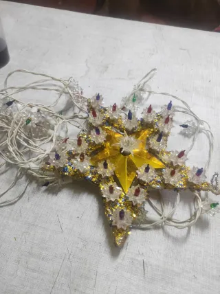 Estrella de Navidad Antigua con Luces añ 60 70