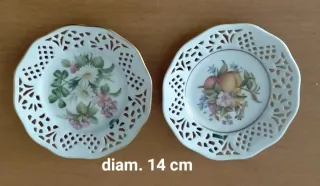 Piattini decorativi vintage dipinti a mano