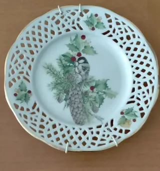 Piattini decorativi vintage dipinti a mano