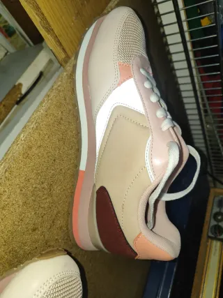 Playeras Mujer Talla 39 Beige y Rosa