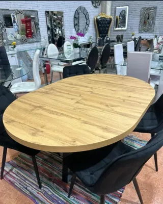 MESA DE COMEDOR REDONDA DE MADERA