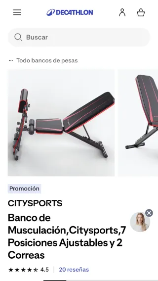 Banco de pesas Citysports NUEVO !!!!