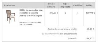 Silla Comedor Ratan y Lino Beige/Marrón