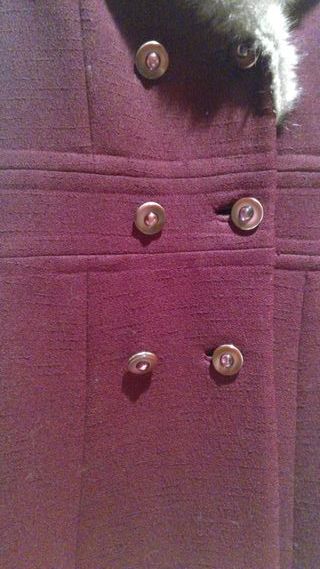 Abrigo lana vintage morado