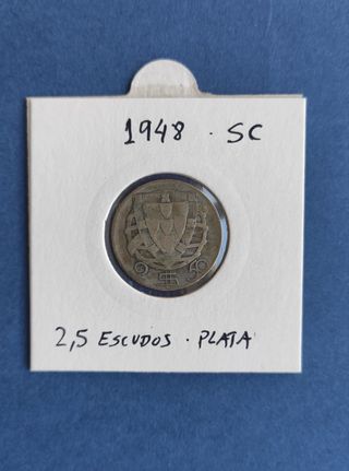 Lote 3 Monedas Plata Portuguesas Escudos