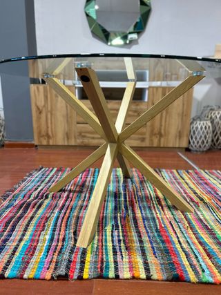 Mesa redonda cristal