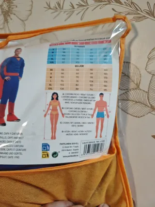 Disfraz Superhéroe Superman Talla L