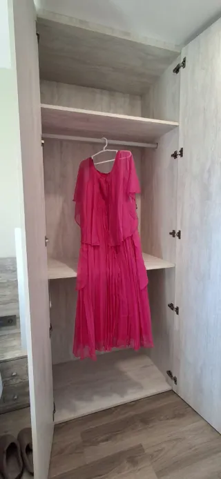 Vestido largo rosa talla L Nuevo marca Brownie