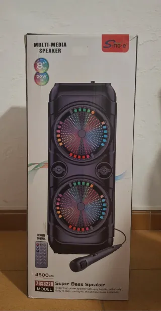 Altavoz Portátil Sing-e con Micrófono