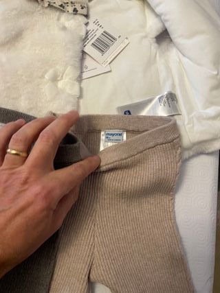 Leggings bambina Mayoral grigi e beige