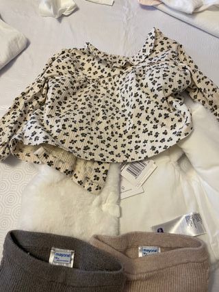 Leggings bambina Mayoral grigi e beige