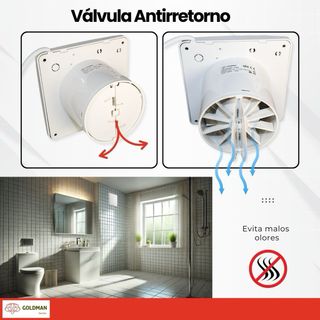 Extractor Baño Silencioso Diametro: 10cm 12W