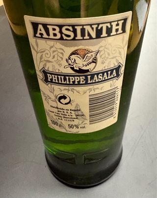 Botella Absenta Philippe Lasala 50% 3/4 Años 90