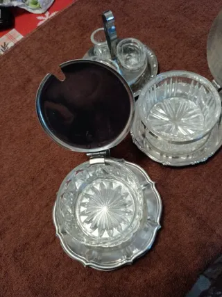 Set 2 formaggiere + sale pepe vintage