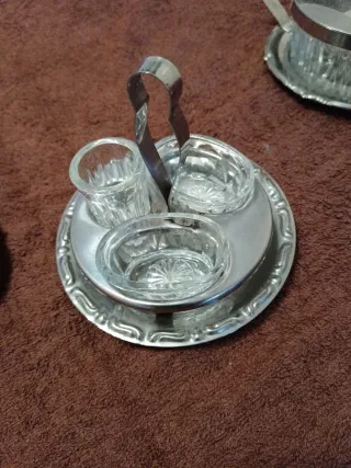 Set 2 formaggiere + sale pepe vintage