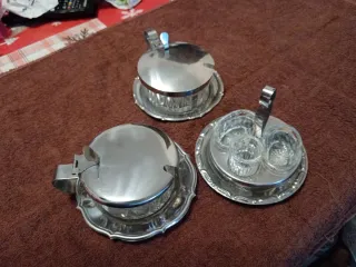 Set 2 formaggiere + sale pepe vintage