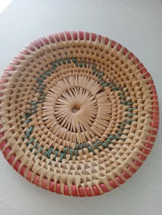 Piattino etnico paglia intrecciata