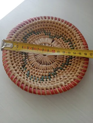 Piattino etnico paglia intrecciata