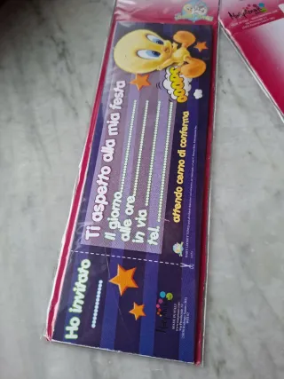 Inviti compleanno Looney Tunes Tweety (2 pz)