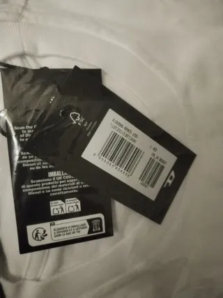 Camiseta Diesel Blanca Logo Rojo