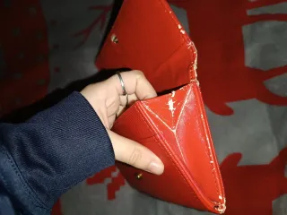Portafoglio Camomilla rosso e oro