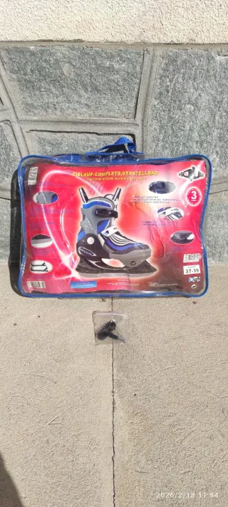 Pattini da ghiaccio bambino/a regolabili