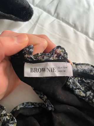 Blusa Brownie floral manga larga