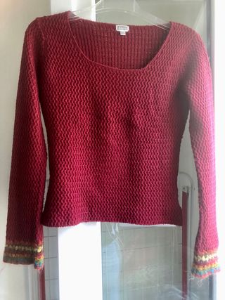 Jersey Etam granate y multicolor