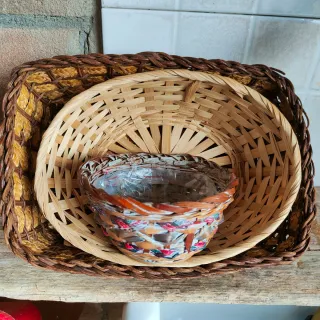 Cestini Vimini Beige e Marrone