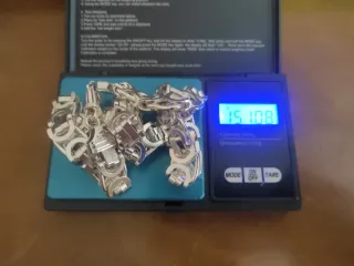 Cadena de plata estilo bizantino