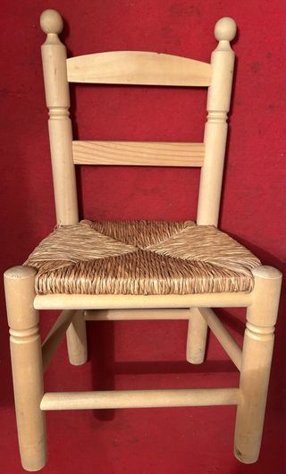 Silla infantil madera y enea