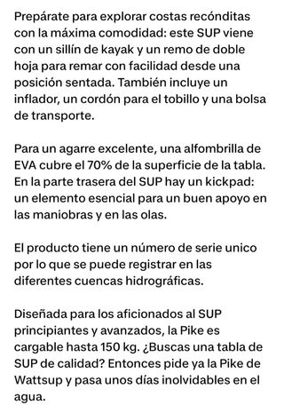 Tabla SUP Hinchable Wattsup Pike 11'6