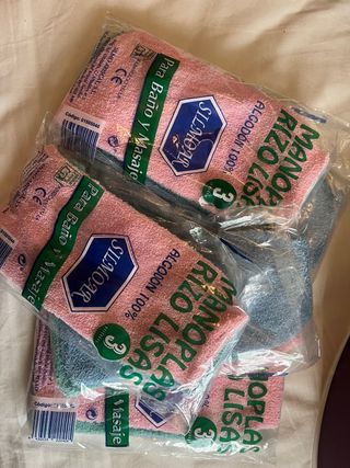 Manoplas para baño y masaje (3 und.) por paquete