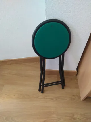 Banqueta Taburete Plegable Negro verde