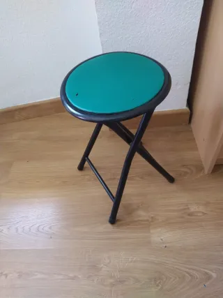 Banqueta Taburete Plegable Negro verde