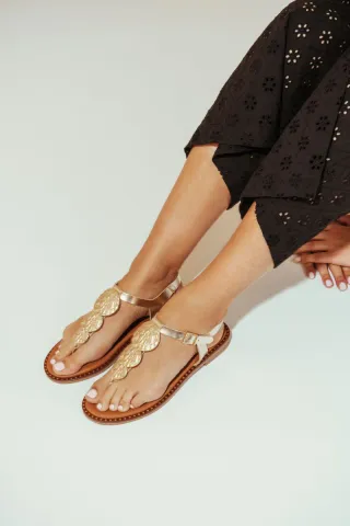 Sandalias Oh My Sandals Piel Doradas