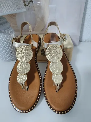 Sandalias Oh My Sandals Piel Doradas