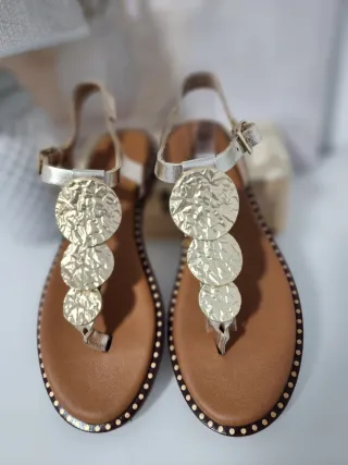 Sandalias Oh My Sandals Piel Doradas