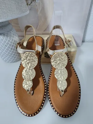 Sandalias Oh My Sandals Piel Doradas