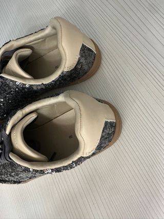 Zapatos Zara Lentejuelas Grises